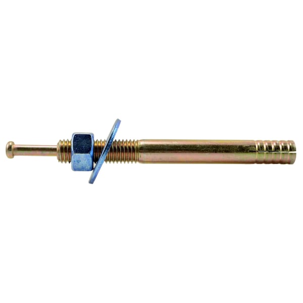 Torquemaster Torquemaster Nail Drive Anchor, 5/8" Dia., 6" L, Steel Yellow Zinc, 10 PK 52572 - main